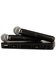 Shure Wireless Dual Handheld System 2 x BLX2SM58 Mic & BLX88 RX Auto Setup 614-638MHz