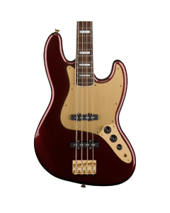 Squier 40th Anniversary Jazz Bass Gold Edition, Laurel Fingerboard in Ruby Red Metallic