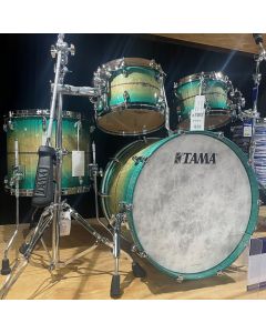 TAMA Star Maple 4 Piece Shell Pack in Emerald Sea Curly Maple Burst