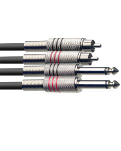 Stagg Twin Cable, jack/RCA (m/m), 60 cm (2')