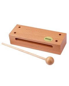 Mano Percussion Wood Tone Block and Beater