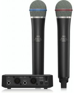 Behringer ULTRALINK ULM302MIC High-Performance 2.4 GHz Digital Wireless System with 2 Handheld Microphones and Receiver