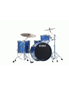 Tama Starclassic Walnut Birch 3-piece Shell Pack (12T, 16FT, 22BD) in Lacquer Ocean Blue Ripple