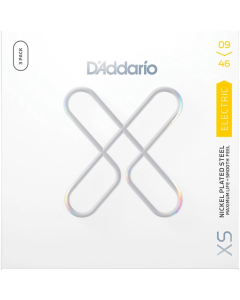 D'Addario XS Super Light Top Regular Bottom Coated Electric Guitar Strings 3 Pack 9-46 Gauge