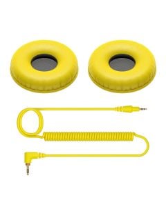 Pioneer DJ Coiled Cable And Ear Pads in Yellow